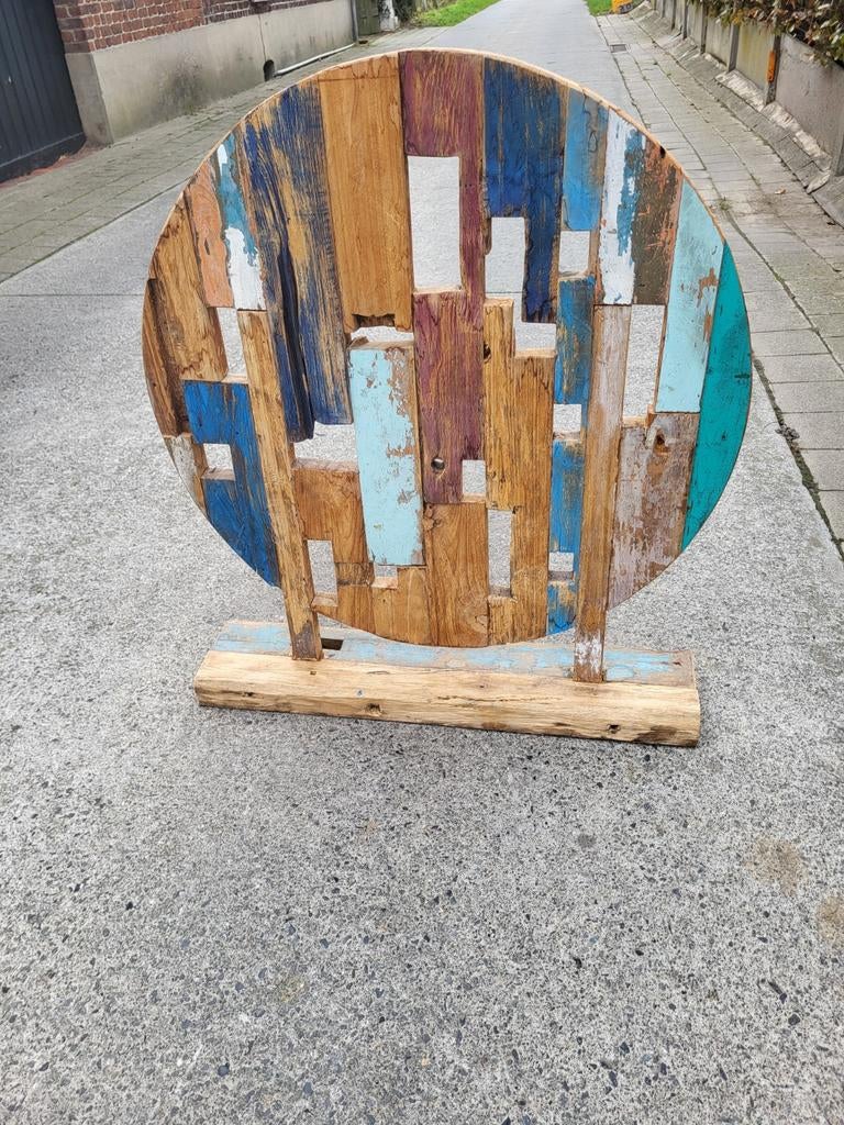 TEAK OLD TEAK UNIEKE  DECORATIE  VERSIERING 219€ 75CM, Ophalen, Gebruikt