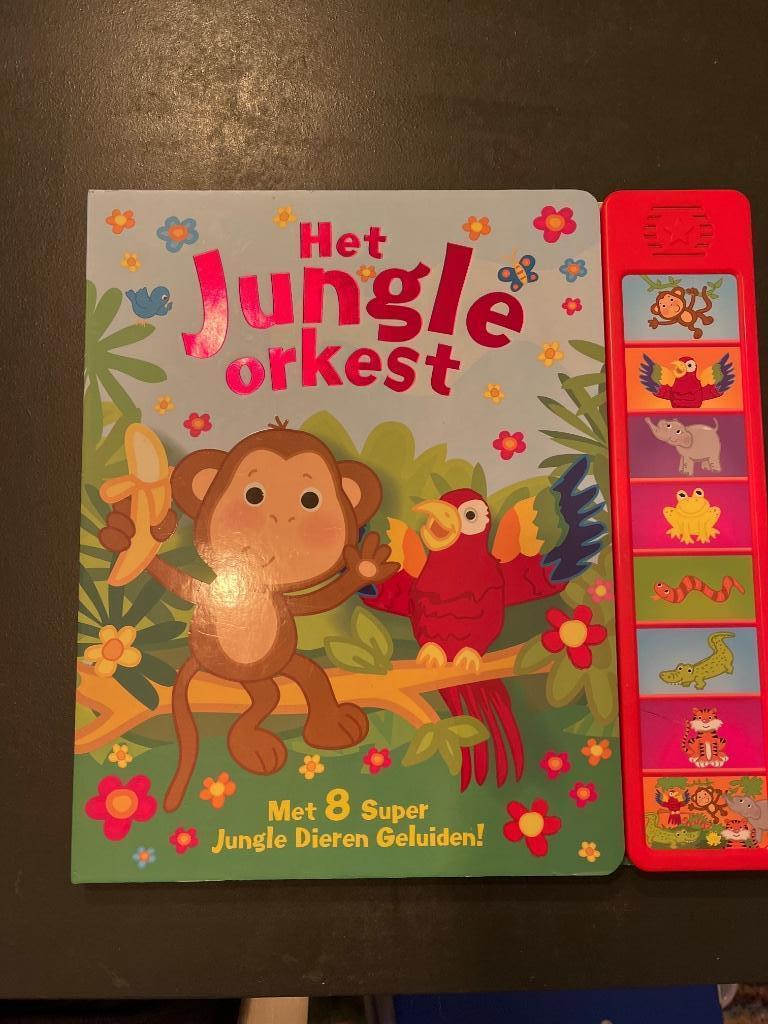 Kinderboek Jet jungle orkest, met 8 super jungle dieren gelu, Enlèvement ou Envoi, Comme neuf, Non-fiction