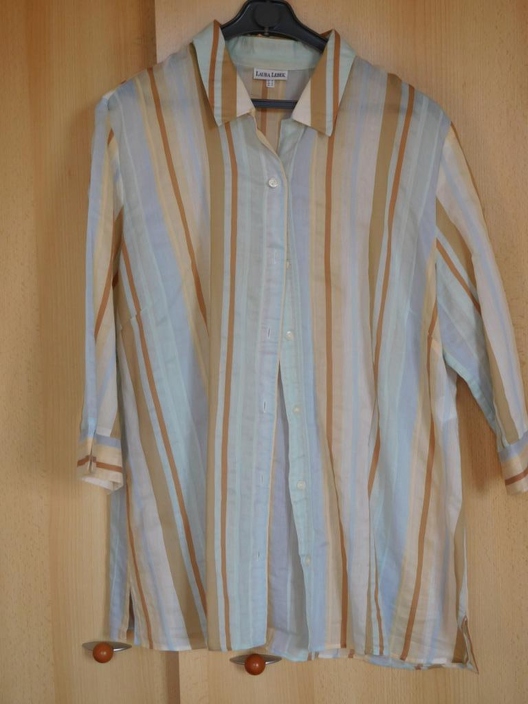 Laura Lebek pasteltinten blouse maat B48, Blauw, Maat 46/48 (XL) of groter, Ophalen of Verzenden, Gedragen