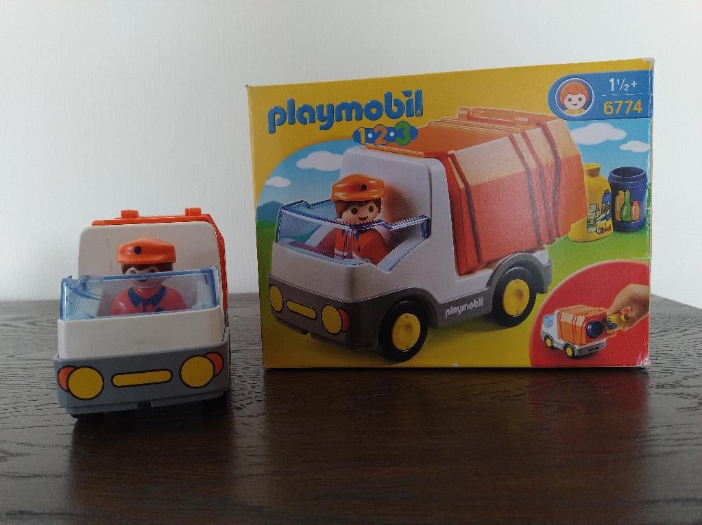 Playmobil 1.2.3 vuilniswagen, Ophalen, Gebruikt, Ontdekken