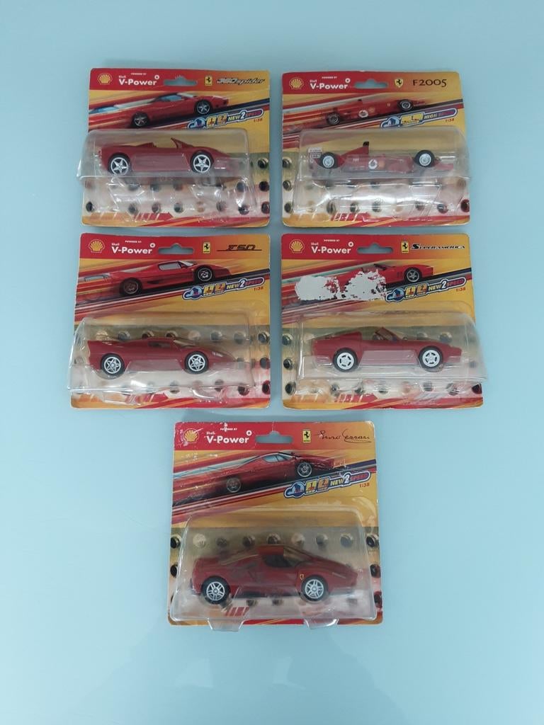 Ferrari Shell autootjes 1:38, Hobby en Vrije tijd, Ophalen of Verzenden, Zo goed als nieuw