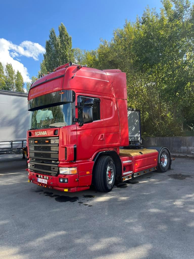Scania 164L 580 euro 3, Achterwielaandrijving, Scania, Leder en Stof, Grijs