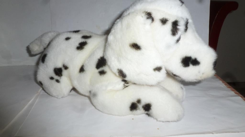 knuffel hond Dalmatiër met rode halsband, Enlèvement ou Envoi, Comme neuf, Chien