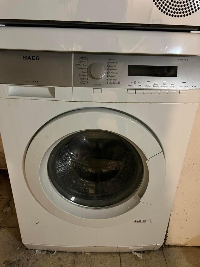 Wasmachine AEG, Ophalen, Gebruikt, Minder dan 85 cm, Bovenlader