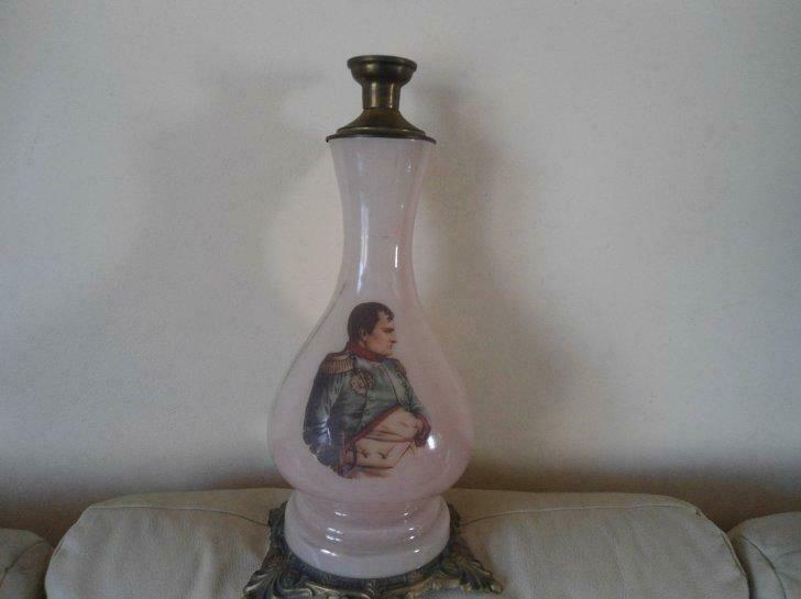 Magnifique Ancien  Vase ? 19 ème Verre Rose Napoléon Peint.
