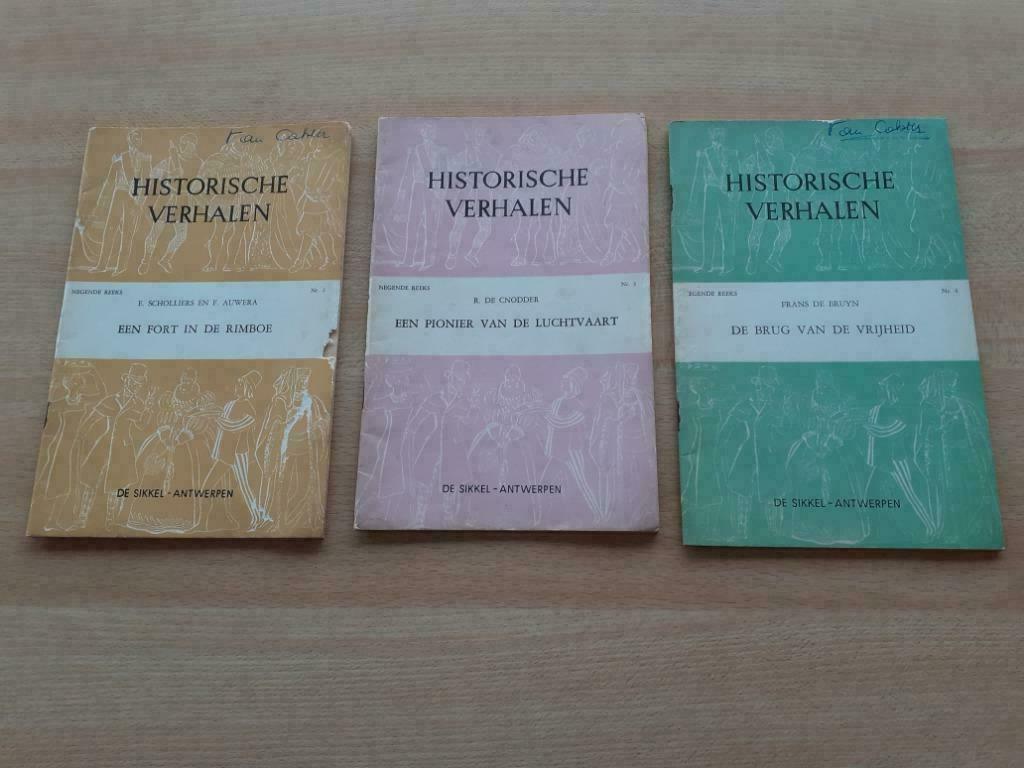 3 HISTORISCHE VERHALEN 1961  de sikkel antwerpen, Antiek en Kunst, Ophalen of Verzenden