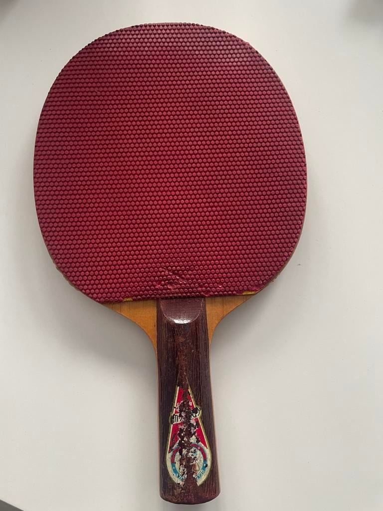 Vintage tafeltennisbat Gold Cup, Sport en Fitness, Tafeltennis, Ophalen of Verzenden, Zo goed als nieuw