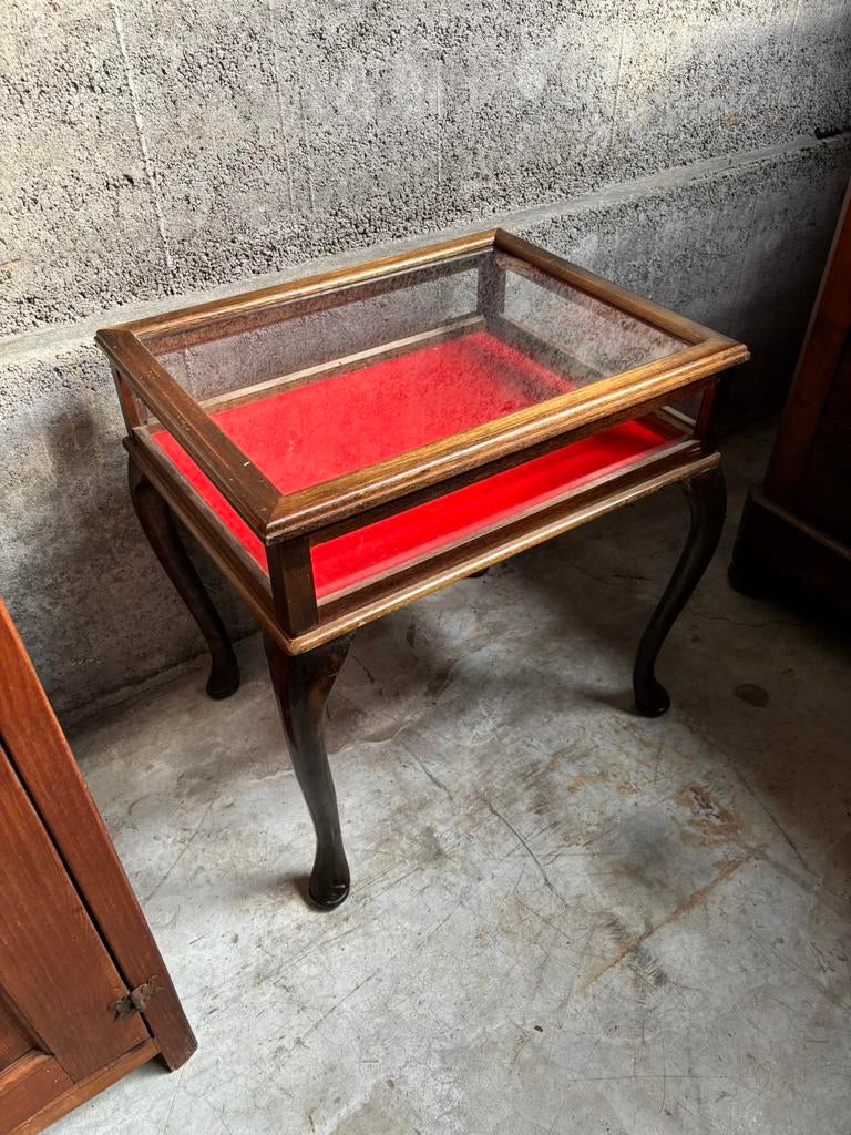 Antieke telefoonkastje met vitrine zeer mooi!, Ophalen