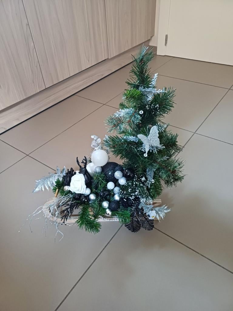 Slee met kerst versiering met lampjes op batterij, Diversen, Ophalen, Nieuw