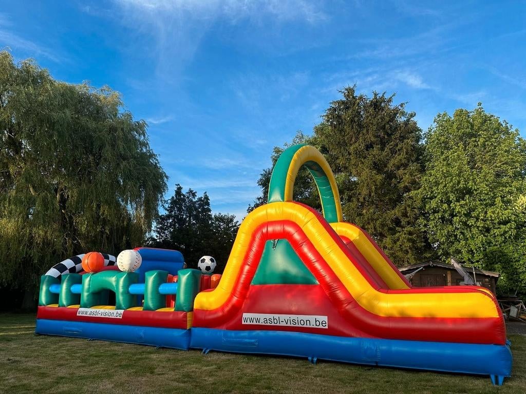 CHÂTEAU GONFLABLE  Parcours du combattant TOBOGGAN XXL -17M