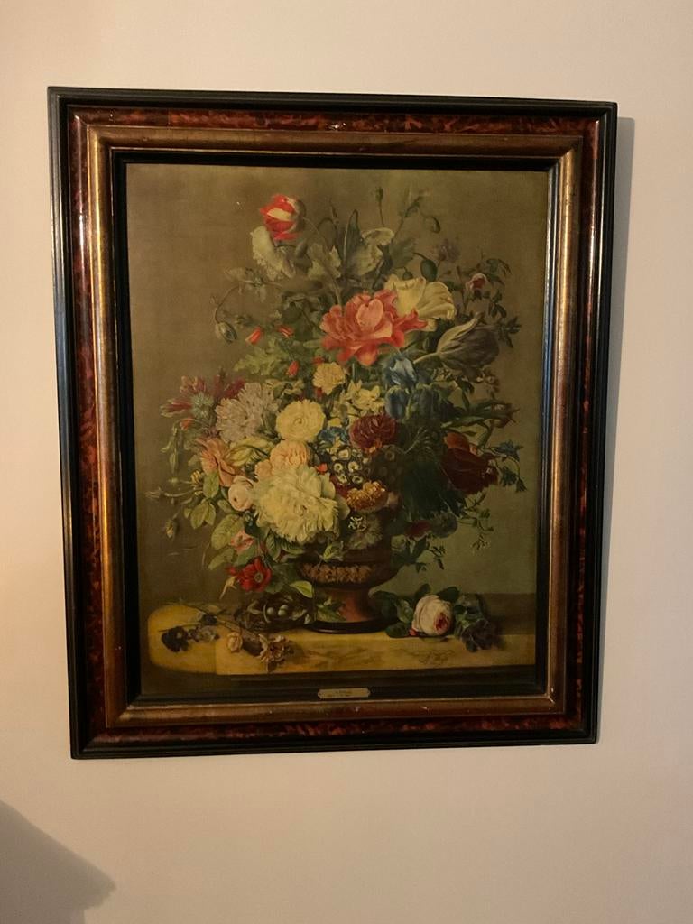 Reproduction Anton Weiss une nature morte de fleurs, Antiquités & Art, Enlèvement ou Envoi