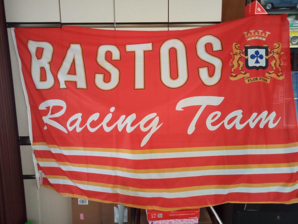 BASTOS Racing Team Flag - 1991 - 1992 winning team, Ophalen of Verzenden, Zo goed als nieuw, Reclamebord
