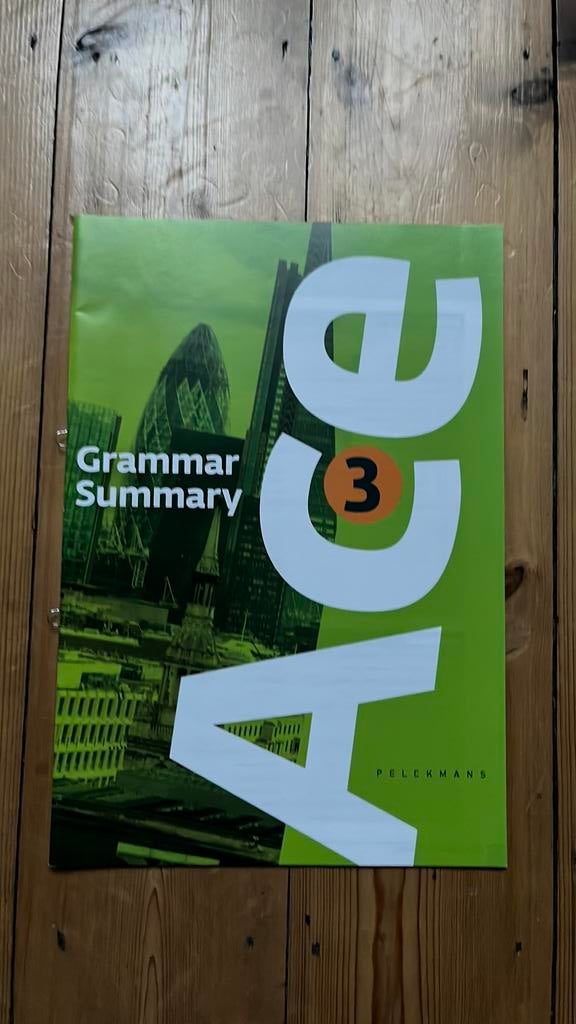 Grammar Summary ace 3 Pelckmans, Boeken, Ophalen, Nieuw, Engels