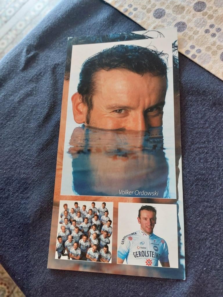 Wielerkaart : Volker Ordowski / Gerolsteiner, Verzamelen, Verzenden, Zo goed als nieuw, Poster, Plaatje of Sticker