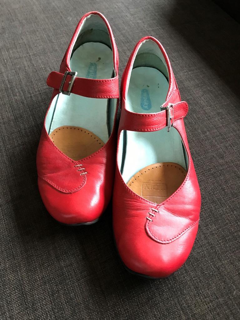 Wolky pumps met uitneembaar voetbed, Kleding | Dames, Ophalen of Verzenden, Zo goed als nieuw, Rood, Wolky