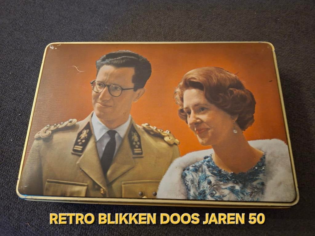 RETRO BLIKKEN DOOS +SLEUTEL, Ophalen of Verzenden, Gebruikt, Overige typen