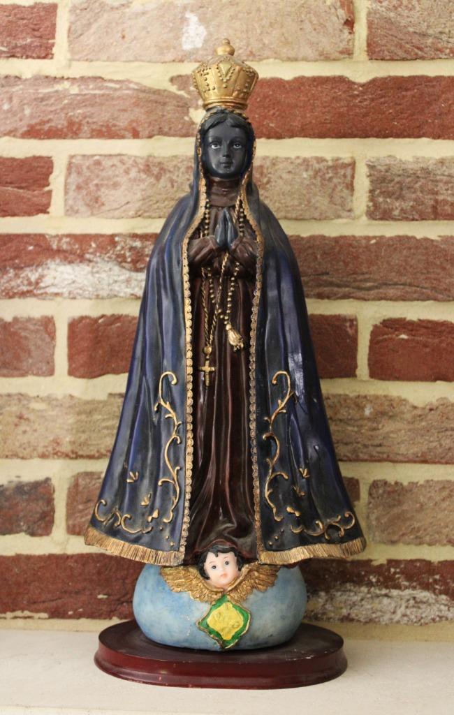 Antieke Braziliaanse Madonna in Terra-Cotta. Hoogte:41,5cm!, Ophalen of Verzenden