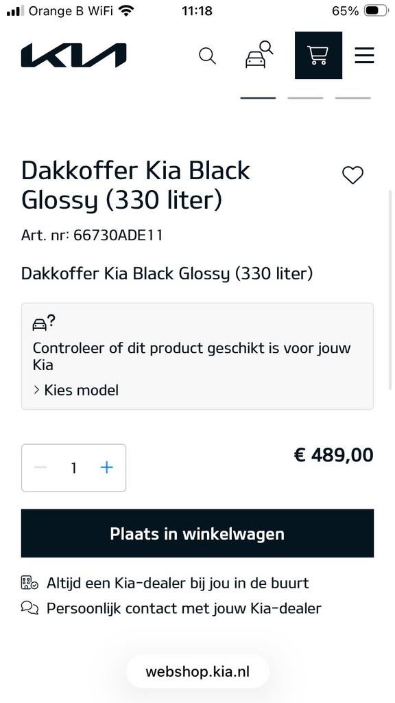 Dakkoffer met aluminium dakdragers te koop, Enlèvement, Neuf, Kia
