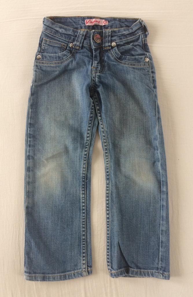 jeans broek Vingino 6 j 116 blauw, Broek, Gebruikt, Meisje, Ophalen of Verzenden