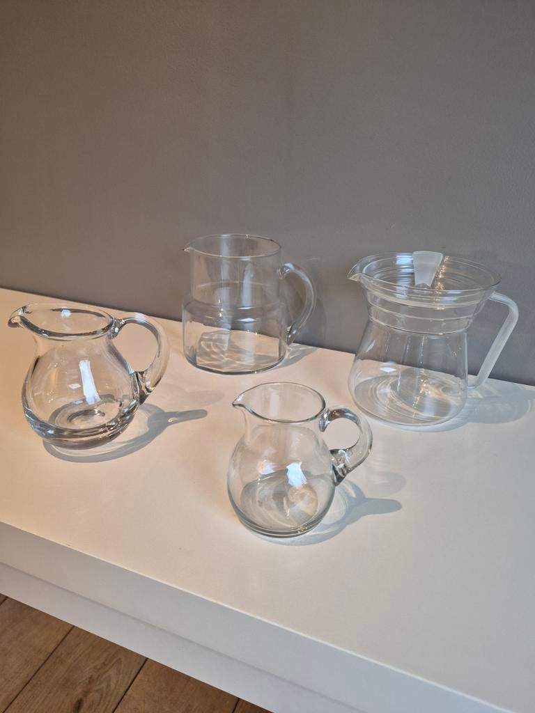 Karafset - glazen koffiepot - waterkan, Ophalen of Verzenden