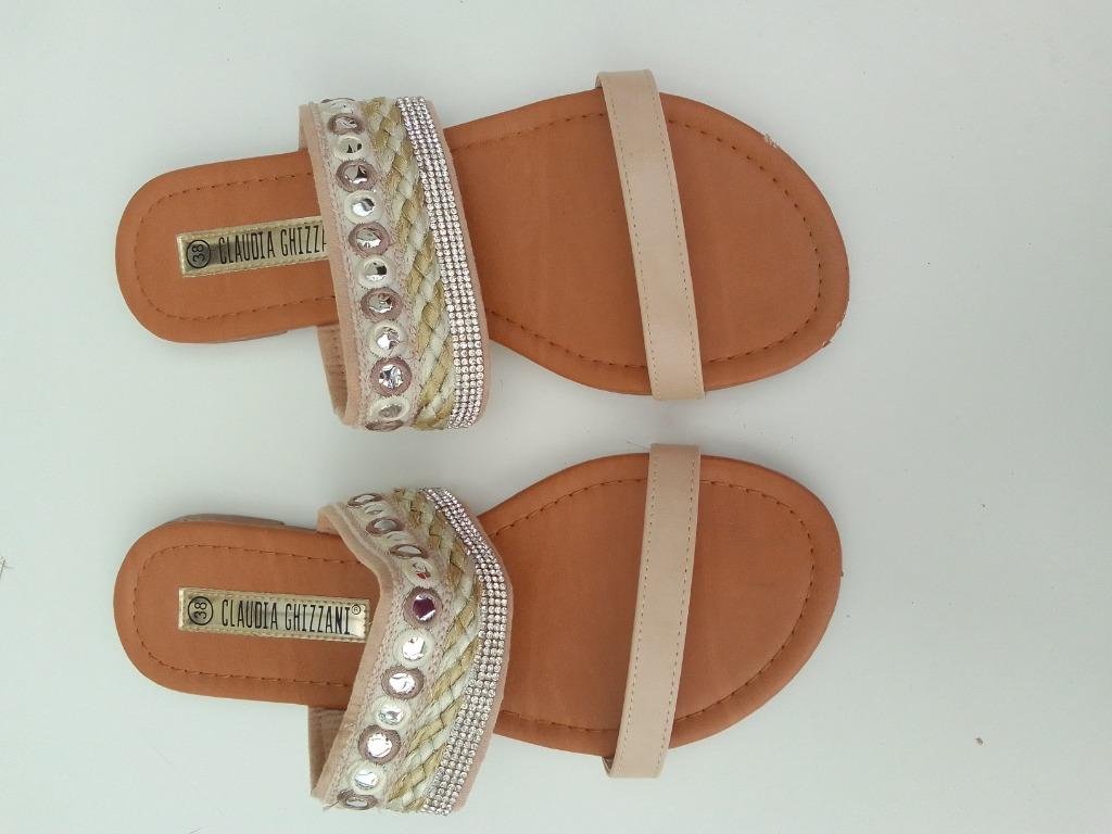 Sandales/Mules, Enlèvement ou Envoi, Beige, Comme neuf, Sandales et Mûles