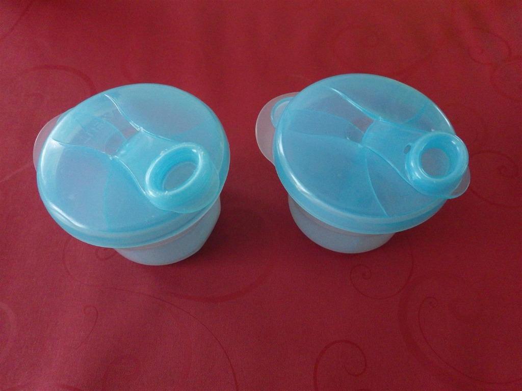 2 Avent melkpoeder verdeeldozen blauw (3 porties elk), Ophalen of Verzenden, Gebruikt