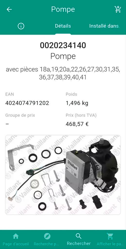 Pomp Vaillant EcoTec Pro VCW... /5-3 (E-BE) R6 (100% nieuw), Verzamelen, Overige Verzamelen, Zo goed als nieuw, Ophalen of Verzenden