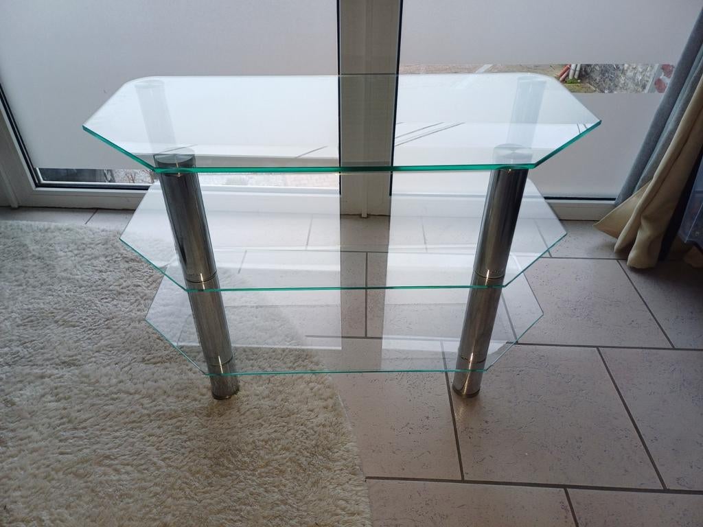 Table basse ou meuble tv à étages, Maison & Meubles, Enlèvement, Comme neuf