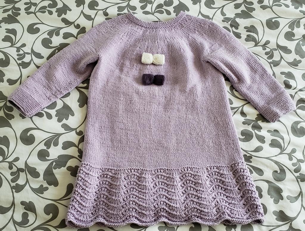 Robe pull tricotée maison, fille, ~3ans, Enlèvement ou Envoi, Utilisé, Fille, Robe ou Jupe