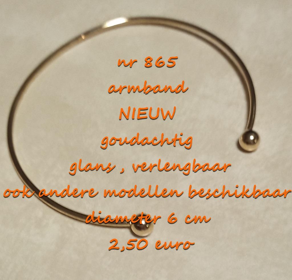 865. Juweel : armband , NIEUW , verzending inbegrepen, Verzenden, Nieuw, Goud, Overige materialen