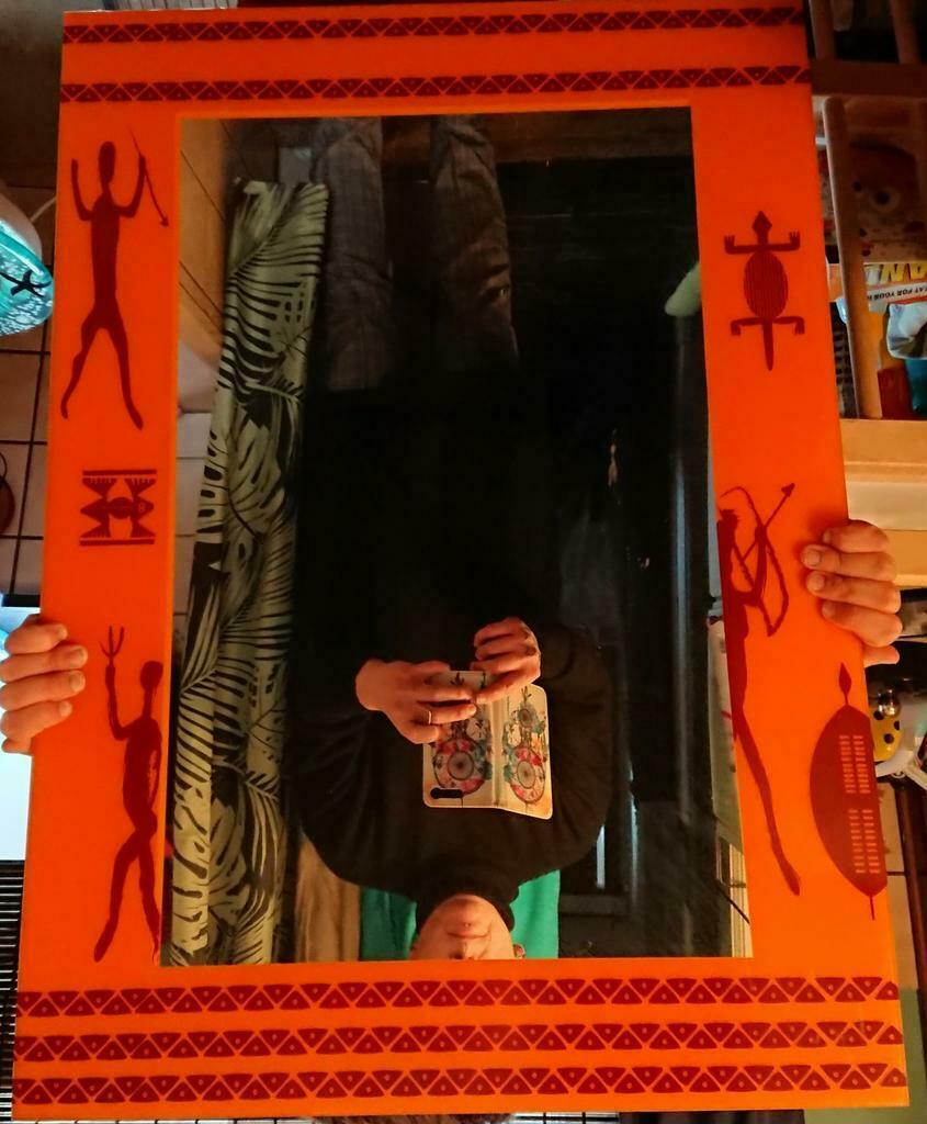 Grand miroir style africain, Maison & Meubles, Enlèvement ou Envoi, Comme neuf