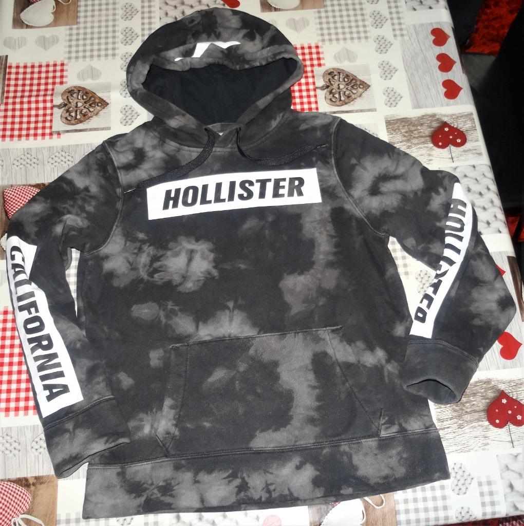 S small trui hoodie kap zwart batik Hollister als nieuw, Zwart, Ophalen of Verzenden, Zo goed als nieuw, Hollister