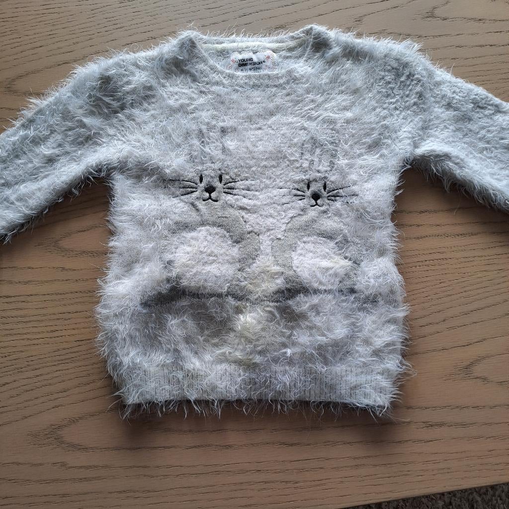mooie , fluffy pull, maat 122, Kinderen en Baby's, Meisje, Trui of Vest, Ophalen of Verzenden, Zo goed als nieuw