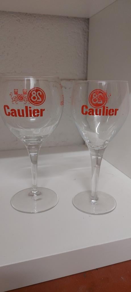 2 Caulier 28 glazen, Verzamelen, Biermerken, Ophalen of Verzenden, Zo goed als nieuw