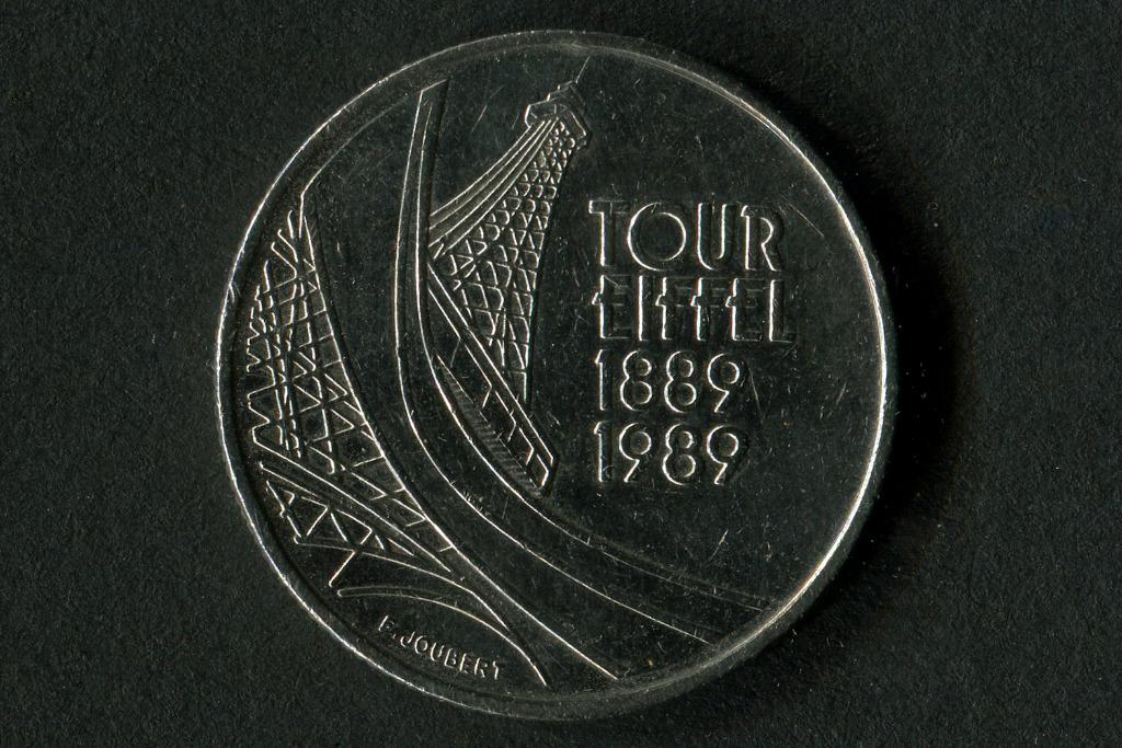 Frankrijk 5 francs 1989 Eeuwfeest Eiffeltoren, Postzegels en Munten, Ophalen of Verzenden, Frankrijk, Losse munt