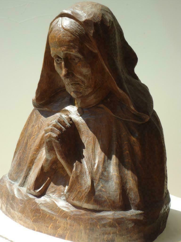 1922 Boudewijn TUERLINCKX Mechelen buste vrouw in gebed, Ophalen