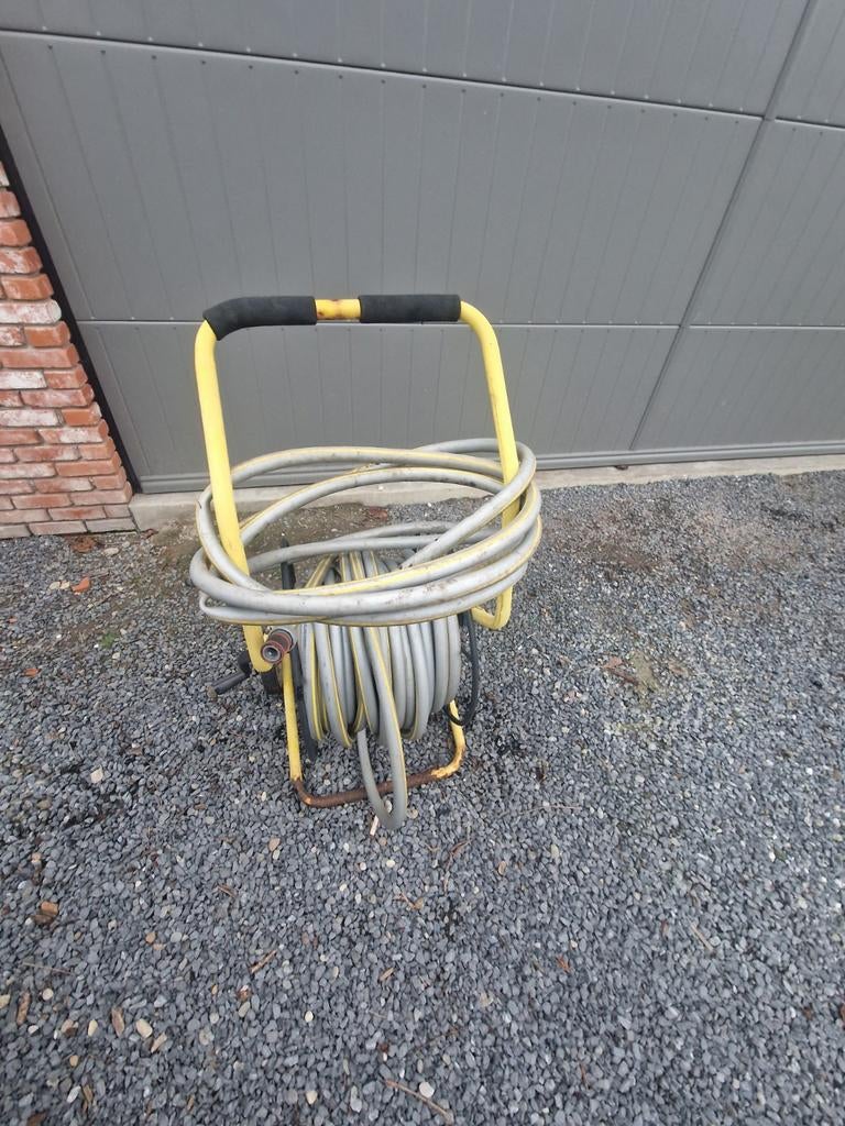 Tuinslang en tuinslanghaspel. +- 30m  diamant 20mm, Ophalen, Tuinslang