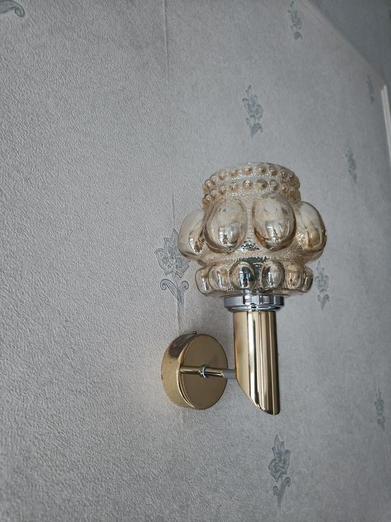 Vintage set van 2 muurlampen Helena Tyneel, Enlèvement ou Envoi, Utilisé, Verre