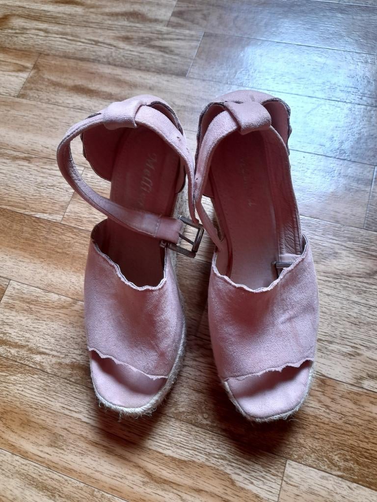 Sandalen in daim&leder met sleehak, Melissa, Overige kleuren, Nieuw, Sandalen of Muiltjes
