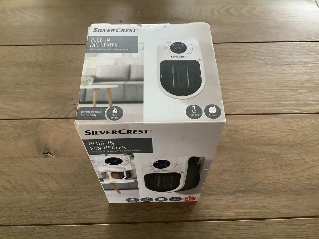 Plug-in fan heater SilverCrest, Huis en Inrichting, Kachels, Ophalen, Overige soorten, Elektrisch, Nieuw