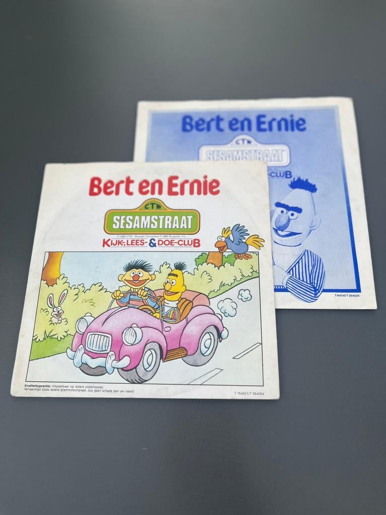2 vintage Bert en Ernie platen (1986), Verzamelen, Ophalen of Verzenden, Gebruikt