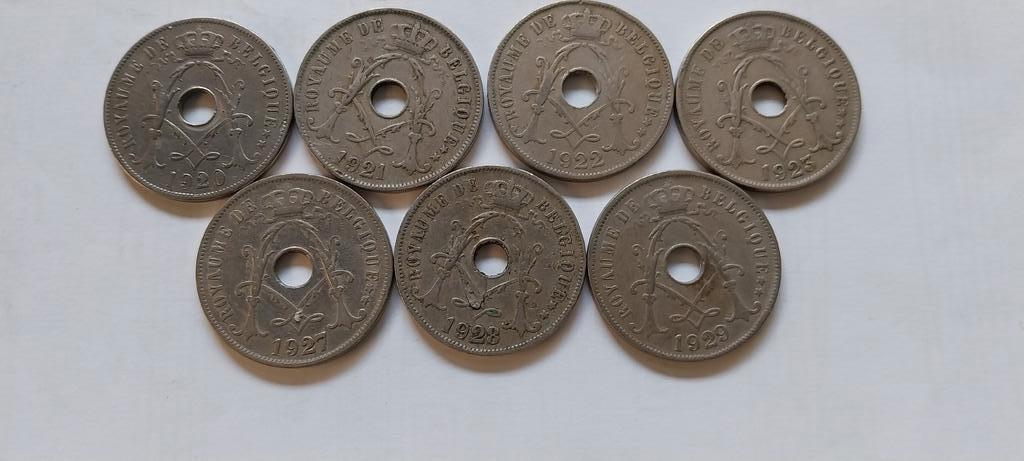 Ensemble de 25 cents Albert 1 français, Enlèvement ou Envoi, Métal, Série