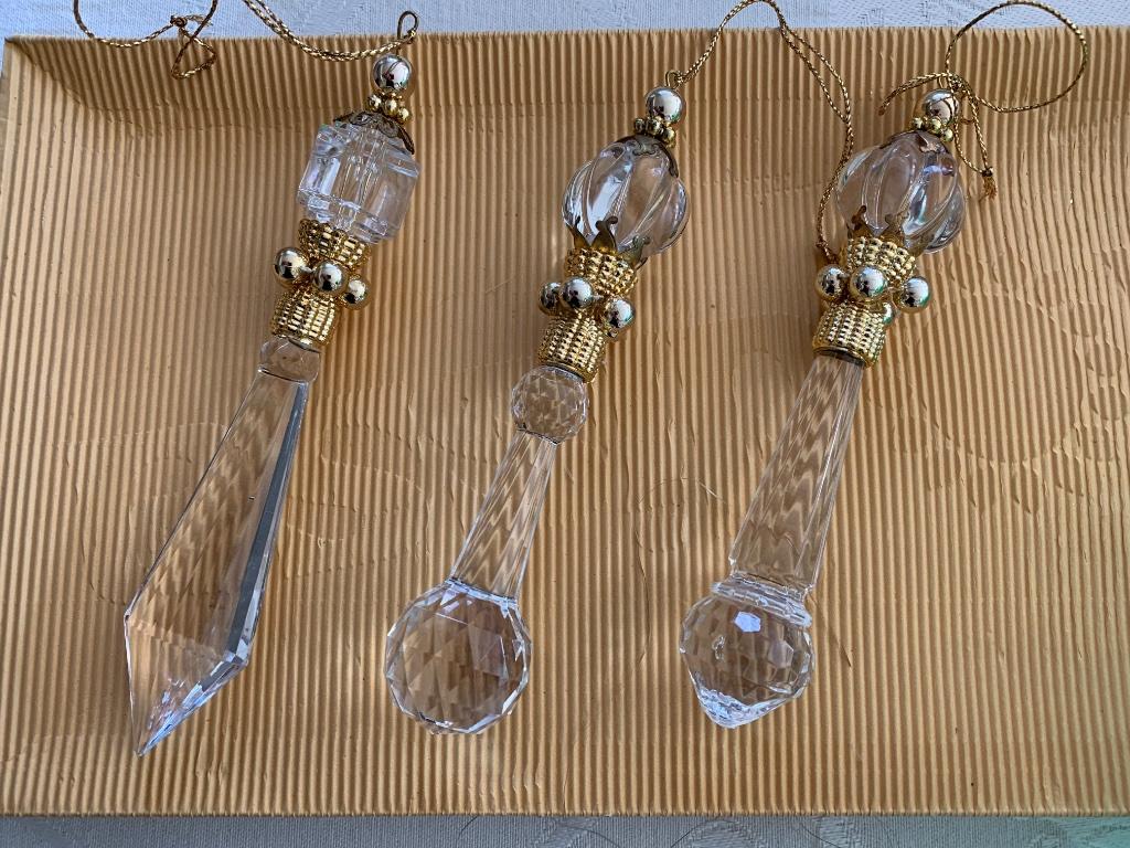 Speciale Kerstversiering in crème, goud, glas en matglas., Ophalen, Zo goed als nieuw