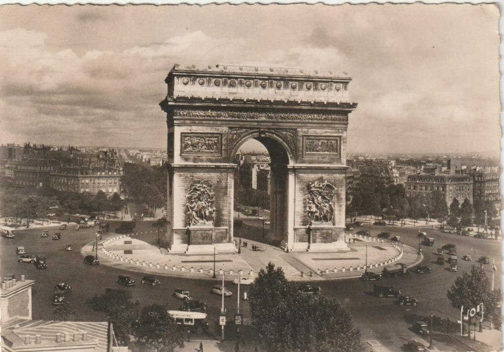 PARIS L ARC DE THRIOMPHE ET LA PLACE DE L ETOILE 1948, Enlèvement ou Envoi, 1940 à 1960, Affranchie, France