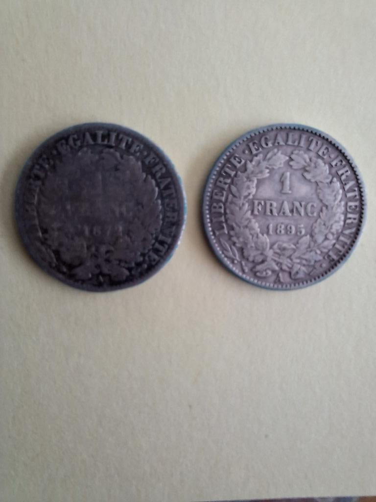 Monnaies françaises, Timbres & Monnaies, Envoi, France, Série, Argent