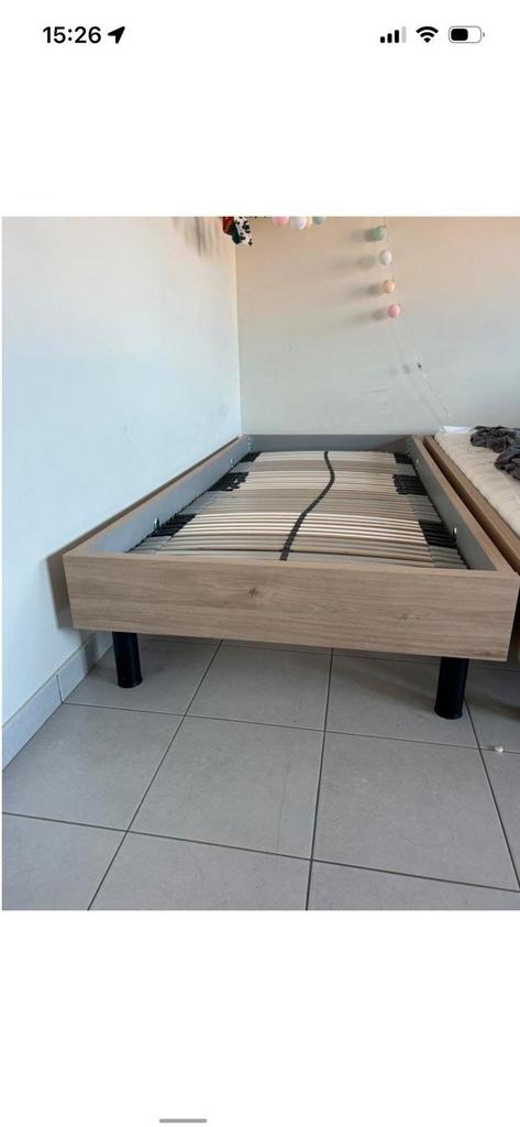 Eenpersoonsbed te koop 2 stuks, Enlèvement, Utilisé, 200 cm, 90 cm