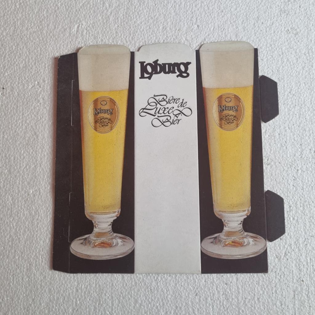 Publicité de table Loburg, Verzamelen, Biermerken, Ophalen of Verzenden, Gebruikt, Reclamebord, Plaat of Schild, Overige merken