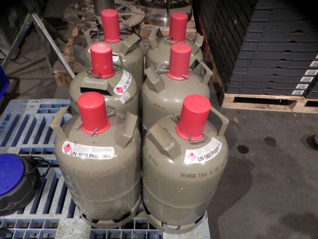 Butaan gasfles van 11 kg, Enlèvement