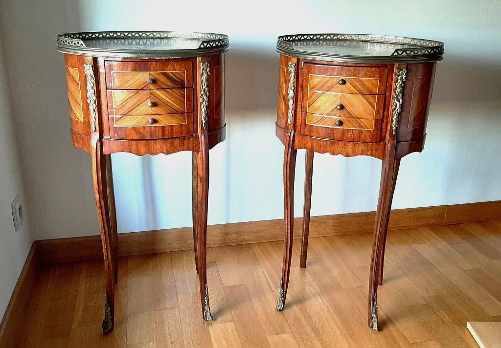 Louis XV-meubels in marqueterie, Antiek en Kunst, Ophalen of Verzenden