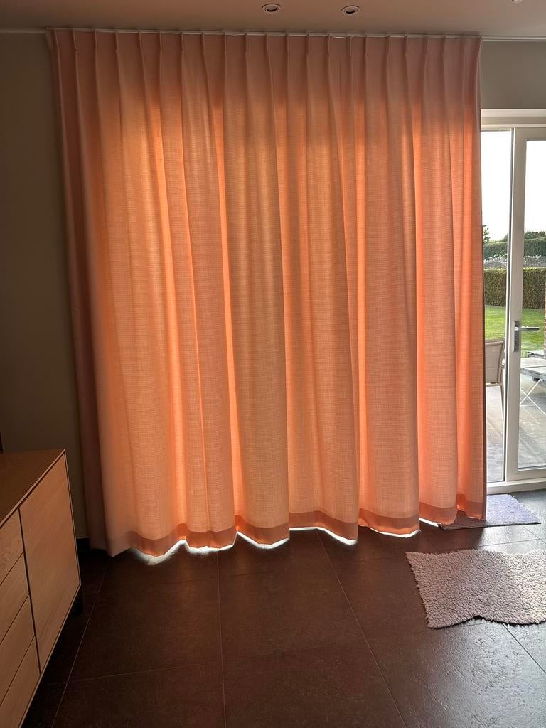 Gordijnen van vlaamse enkele geplooide smart, Huis en Inrichting, Stoffering | Gordijnen en Lamellen, Zo goed als nieuw, 200 cm of meer